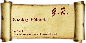 Gazdag Róbert névjegykártya